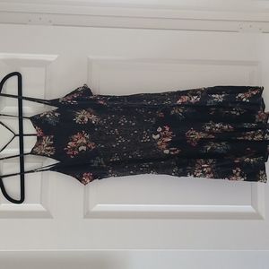 Free People size Small black floral strappy dress.